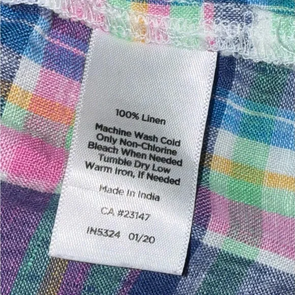 Talbots Multicolor Plaid Sleeveless Blouse - Picture 4 of 4